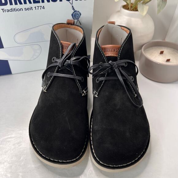 Birkenstock Harris Suede Lace Up Chukka Boots Black 0447101 Men's 10/EU 43 NWB - Picture 5 of 10